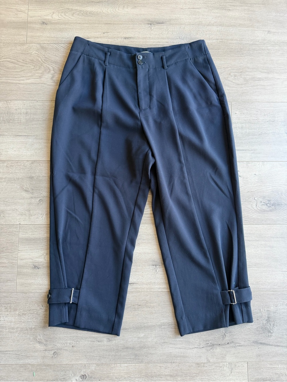 Maeve Pleated Capri pants - navy blue - size 12